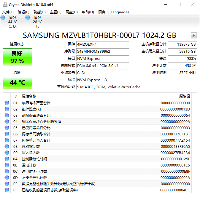 CrystalDiskInfo v8.10.0正式版-D42资源网